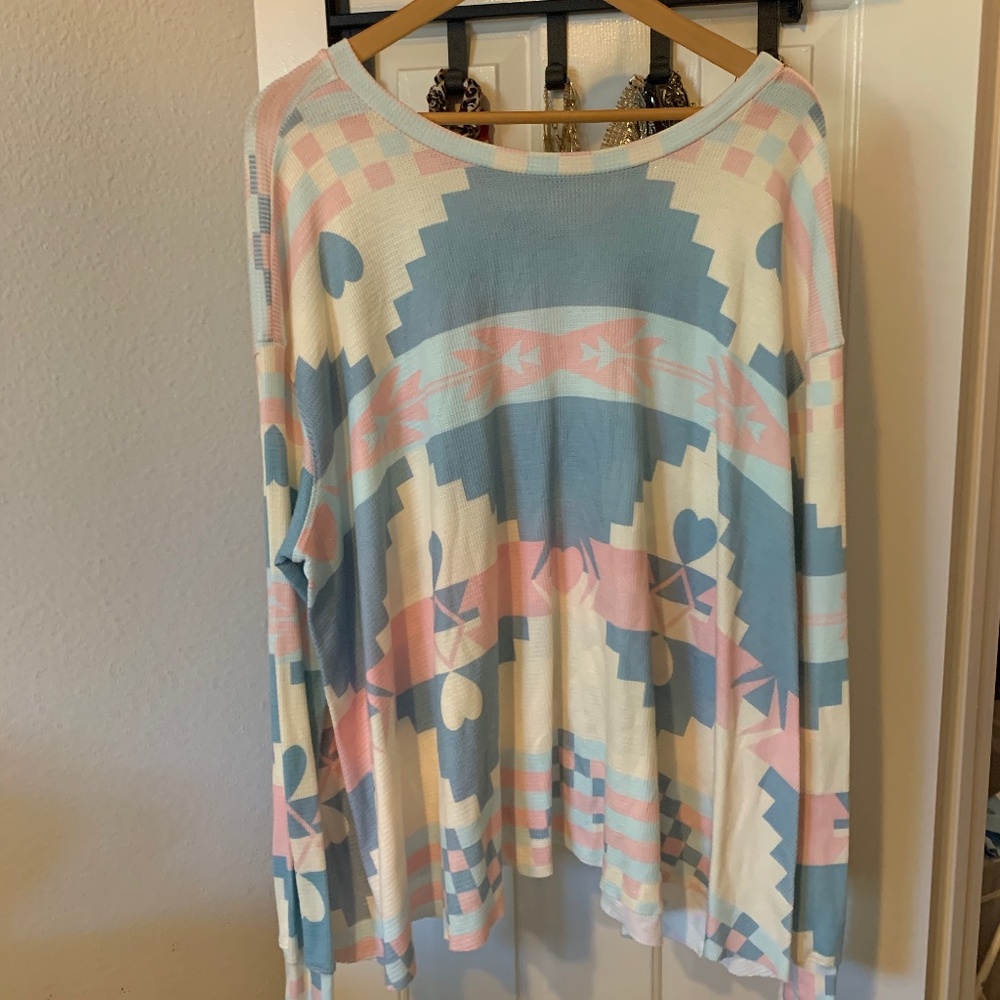 Wildfox Heart Geo Top - Oversized